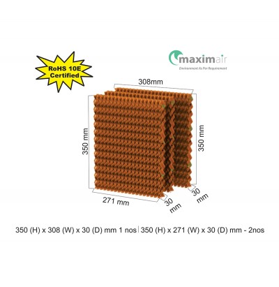 Cooling Pad (350 (H) x 308 (W) x 30 (D) mm - 2 nos 350 (H) x 271 (W) x 30 (D) mm - 1 nos)