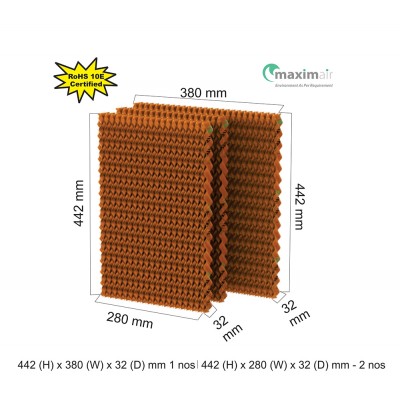 Cooling Pad (442 (H) x 380 (W) x 32 (D) mm - 2 nos 442 (H) x 280 (W) x 32 (D) mm - 1 nos)