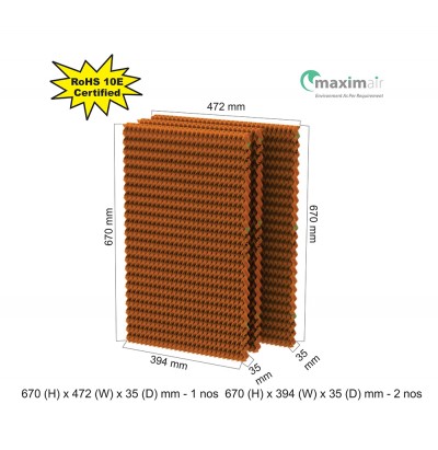 Cooling Pad (670 (H) x 472 (W) x 35 (D) mm - 2 nos 670 (H) x 394 (W) x 35 (D) mm - 1 nos)