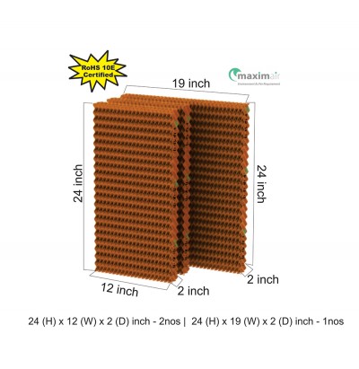 Cooling Pad (24 (H) x 12 (W) x 2 (D) inch - 2 nos | 24 (H) x 19 (W) x 2 (D) inch - 1 nos)