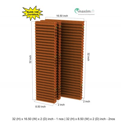 Cooling Pad (32 (H) x 16.50 (W) x 2 (D) inch - 2 nos | 32 (H) x 8.50 (W) x 2 (D) inch - 1 nos)