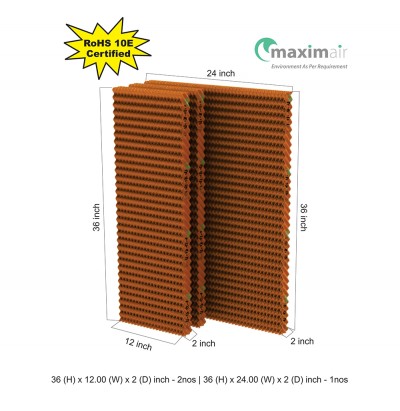 Cooling Pad (36 (H) x 12(W) x 2 (D) inch - 2 nos | 36 (H) x 24 (W) x 2 (D) inch - 1 nos)